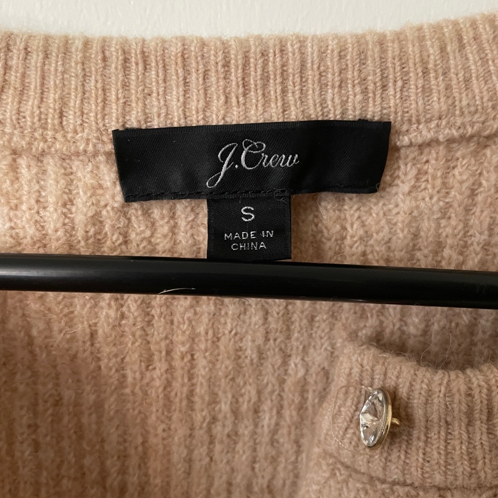 J crew wool blend Ribbed Button-Front Sweater Cardigan - Picture 3 of 3